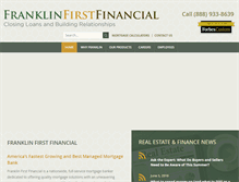 Tablet Screenshot of franklinfirstfinancial.com